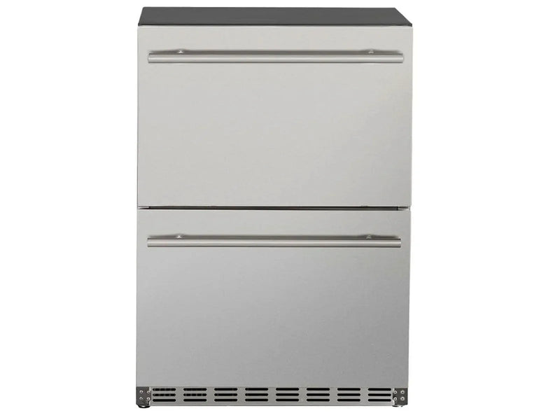 TrueFlame 24-Inch 5.0 Cu. Ft. Outdoor Rated 2-Drawer Fridge with Lock - Patioscape Outdoors