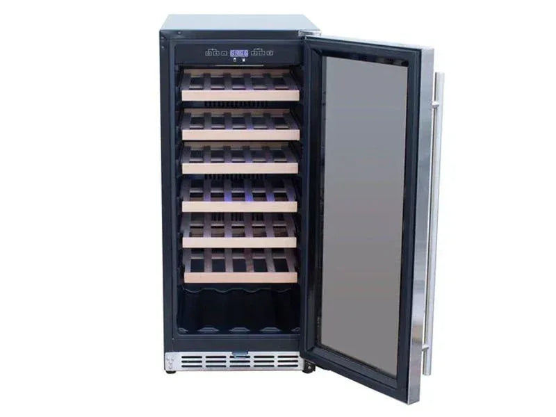 TrueFlame 15-Inch 3.2 Cu. Ft. Outdoor Rated Wine Cooler with Locking Door - Patioscape Outdoors