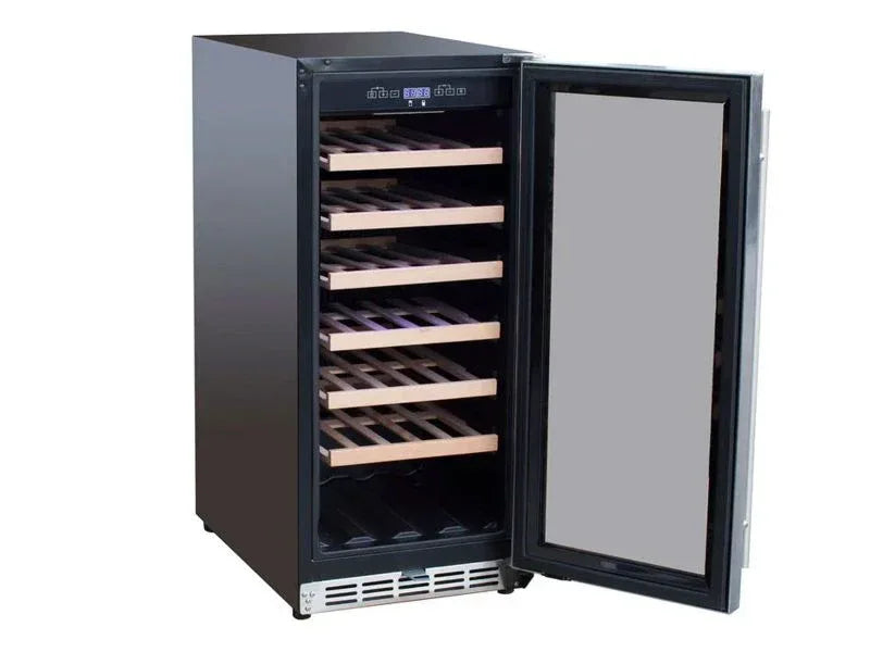 TrueFlame 15-Inch 3.2 Cu. Ft. Outdoor Rated Wine Cooler with Locking Door - Patioscape Outdoors