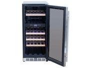 TrueFlame 15-Inch 3.2 Cu. Ft. Outdoor Rated Dual Zone Wine Cooler - Patioscape Outdoors
