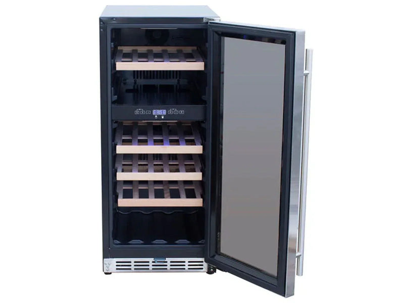 TrueFlame 15-Inch 3.2 Cu. Ft. Outdoor Rated Dual Zone Wine Cooler - Patioscape Outdoors