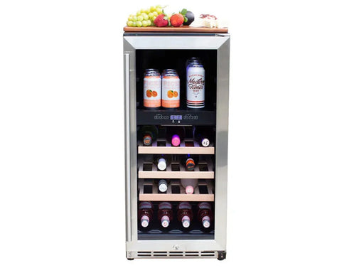 TrueFlame 15-Inch 3.2 Cu. Ft. Outdoor Rated Dual Zone Wine Cooler - Patioscape Outdoors