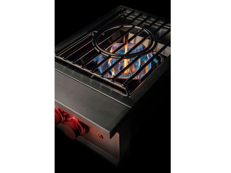 TrueFlame Built-In Gas Power Burner with Wok Grate & Removable Lid