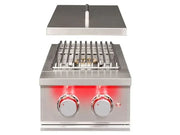 TrueFlame Built-In Double Side Burner with LED Lighting & Stainless Steel Lid - Patioscape Outdoors