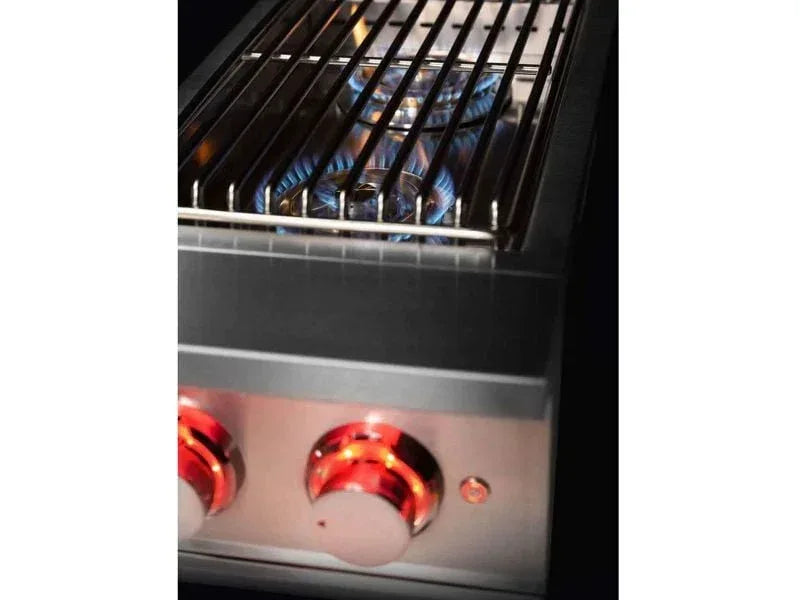 TrueFlame Built-In Double Side Burner with LED Lighting & Stainless Steel Lid - Patioscape Outdoors