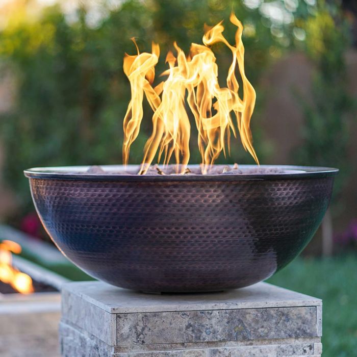 27" Sedona Hammered Copper Fire Bowl- OPT-27RCPRFO - Patioscape Outdoors