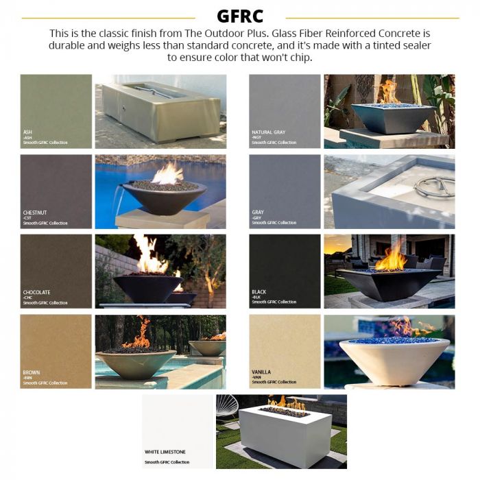 31" Cazo GRFC Concrete Fire Bowl - OPT-24RFO - Patioscape Outdoors