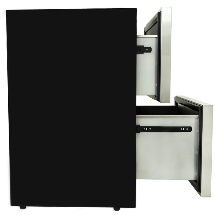 Blaze 23.5-Inch 5.1 Cu. Ft. Outdoor Rated Stainless Steel Double Drawer Refrigerator - BLZ-SSRF-DBDR5.1 - Patioscape Outdoors