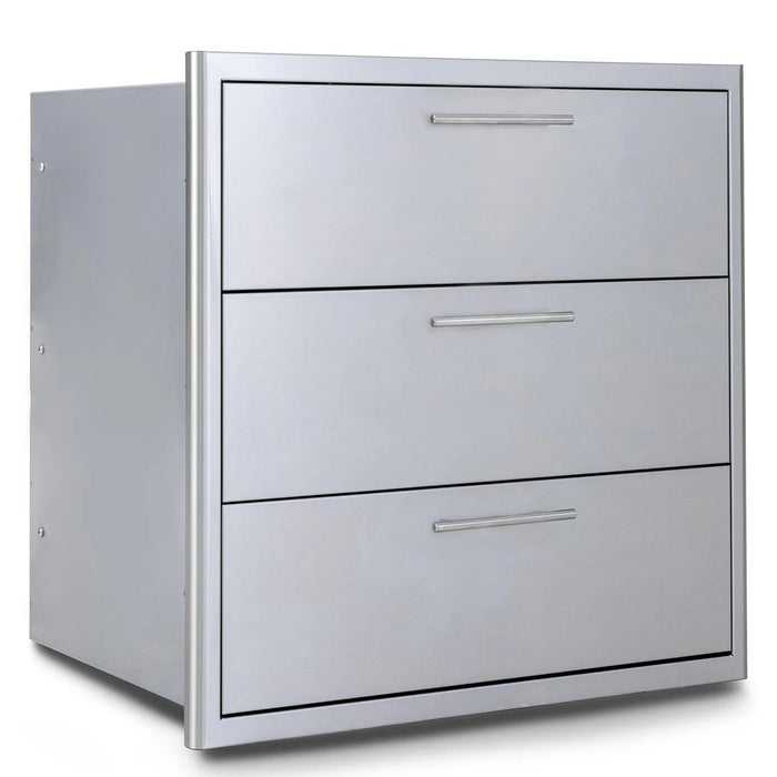 Blaze 30-Inch Stainless Steel Triple Access Drawer - BLZ-30W-3DRW-LT - Patioscape Outdoors