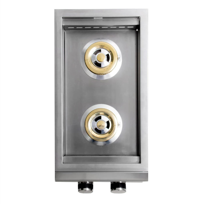 Blaze Premium LTE Built-In Natural Gas Stainless Steel Double Side Burner With Lid - BLZ-SB2LTE-LP/NG - Patioscape Outdoors