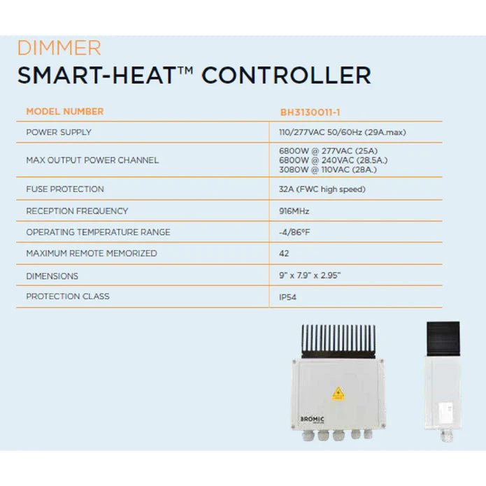 Bromic Smart-Heat Wireless Dimmer 7 Channel Remote - BH3130011 - Patioscape Outdoors